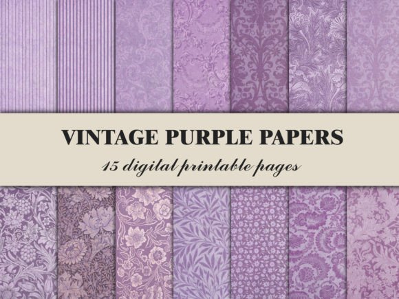 Download Purple Scrapbook Paper Vintage - Scrapbook paper Collection